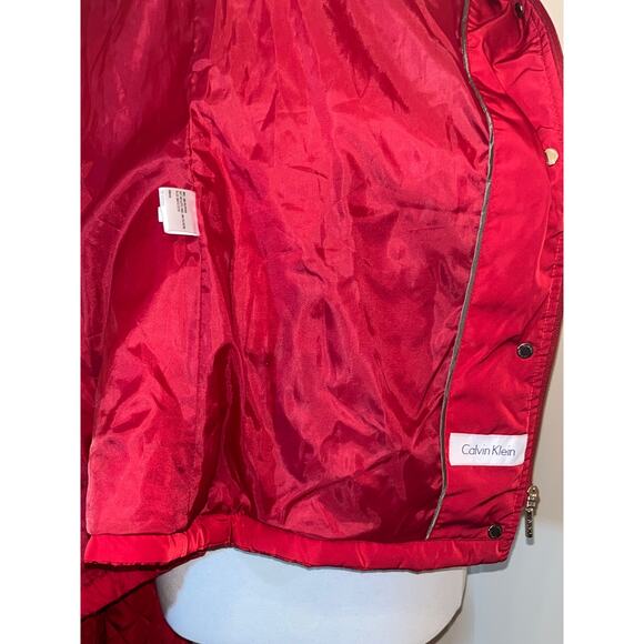 Calvin Klein Red Puffer Jacket / Coat Large Winter - Picture 11 of 16